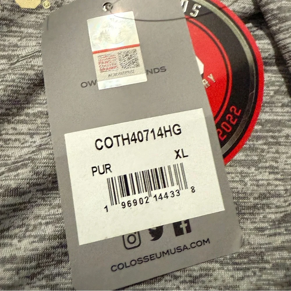 Colosseum Purdue Boilermakers hooded‎ t-shirt Youth Long Sleeve gray youth XL